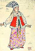 Young Russian folk singer